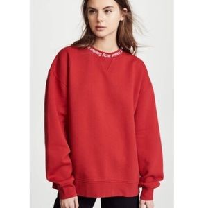 Final sale Authentic Acne Studio YANA ribbed oversized sweatshirt